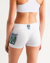 Load image into Gallery viewer, Legit Trappers Check Clean Cash Go Legit Stay Legit Women's Mid-Rise Yoga Shorts