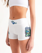 Load image into Gallery viewer, Legit Trappers Check Clean Cash Go Legit Stay Legit Women's Mid-Rise Yoga Shorts