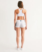 Load image into Gallery viewer, Legit Trappers Check Clean Cash Go Legit Stay Legit Women's Mid-Rise Yoga Shorts
