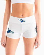 Load image into Gallery viewer, Legit Trappers Check Clean Cash Go Legit Stay Legit Women's Mid-Rise Yoga Shorts