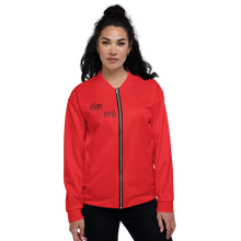 Load image into Gallery viewer, Legit Trappers red and black Check Clean Cash Unisex Bomber Jacket