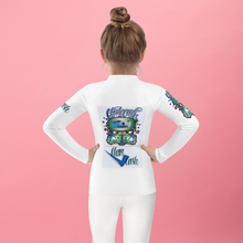 Load image into Gallery viewer, Legit Trappers Check Clean Cash kids Rash Guard