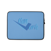 Load image into Gallery viewer, Check clean Cash sky blue laptop case