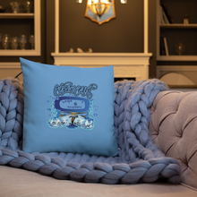 Load image into Gallery viewer, Legit Trappers check clean Cash sky blue Premium Pillow