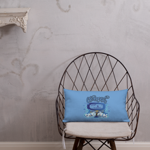 Load image into Gallery viewer, Legit Trappers check clean Cash sky blue Premium Pillow