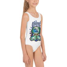 Load image into Gallery viewer, Legit Trappers Check Clean Cash Kids Swimsuit