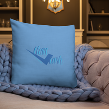 Load image into Gallery viewer, Legit Trappers check clean Cash sky blue Premium Pillow