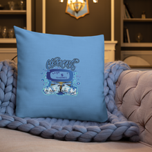 Load image into Gallery viewer, Legit Trappers check clean Cash sky blue Premium Pillow