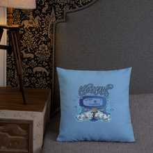 Load image into Gallery viewer, Legit Trappers check clean Cash sky blue Premium Pillow