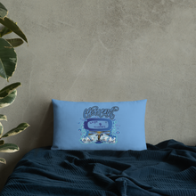 Load image into Gallery viewer, Legit Trappers check clean Cash sky blue Premium Pillow