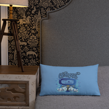 Load image into Gallery viewer, Legit Trappers check clean Cash sky blue Premium Pillow