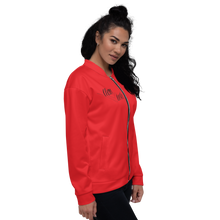 Load image into Gallery viewer, Legit Trappers red and black Check Clean Cash Unisex Bomber Jacket