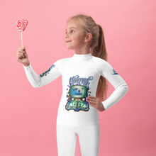 Load image into Gallery viewer, Legit Trappers Check Clean Cash kids Rash Guard