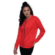 Load image into Gallery viewer, Legit Trappers red and black Check Clean Cash Unisex Bomber Jacket