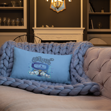 Load image into Gallery viewer, Legit Trappers check clean Cash sky blue Premium Pillow