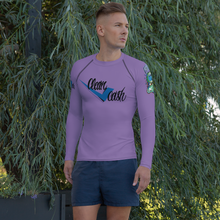 Load image into Gallery viewer, Legit Trappers Check Clean Cash Go Legit Stay Legit Men's Rash Guard