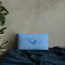 Load image into Gallery viewer, Legit Trappers check clean Cash sky blue Premium Pillow