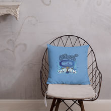 Load image into Gallery viewer, Legit Trappers check clean Cash sky blue Premium Pillow