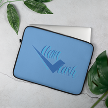 Load image into Gallery viewer, Check clean Cash sky blue laptop case
