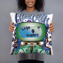 Load image into Gallery viewer, Check Clean Cash Legit Trappers Basic Pillow