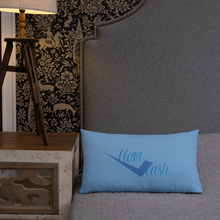 Load image into Gallery viewer, Legit Trappers check clean Cash sky blue Premium Pillow