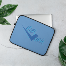 Load image into Gallery viewer, Check clean Cash sky blue laptop case