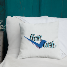 Load image into Gallery viewer, Legit Trappers Check Clean Cash Go Legit Stay Legit Premium Pillow