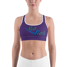 Load image into Gallery viewer, Check Clean Cash Legit Trappers Sports bra