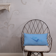 Load image into Gallery viewer, Legit Trappers check clean Cash sky blue Premium Pillow