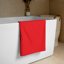 Load image into Gallery viewer, Check Clean Cash soft to the skin red &amp; black towel