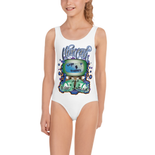 Load image into Gallery viewer, Legit Trappers Check Clean Cash Kids Swimsuit
