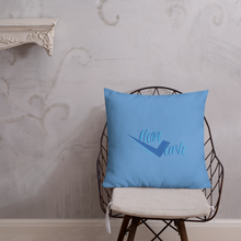 Load image into Gallery viewer, Legit Trappers check clean Cash sky blue Premium Pillow